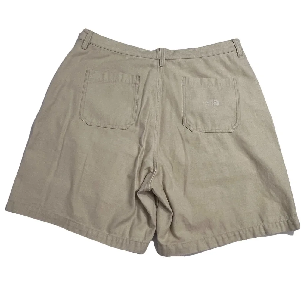 The North Face Valley Cargo Shorts Men 36 Tan Relaxed Fit Reef Waters Patch
